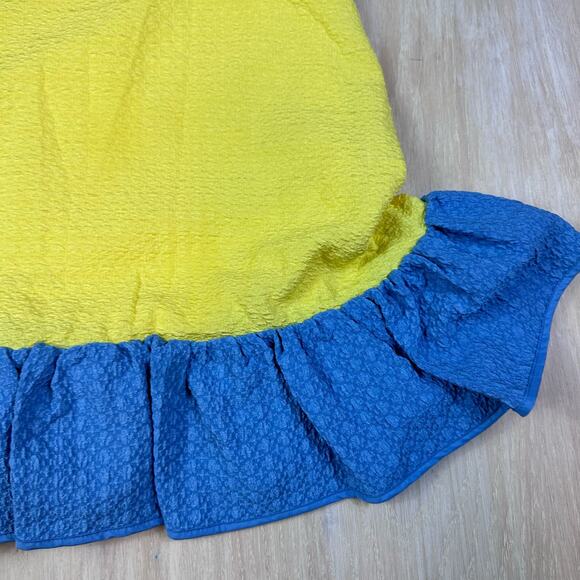 Victoria Beckham for Target Yellow Cloque Ruffle Sleeveless Dress Girls Medium - Picture 10 of 12